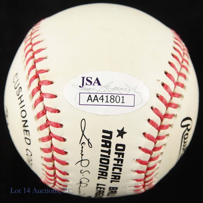 Cubs HOF Legends Signed Baseballs (4) - 7