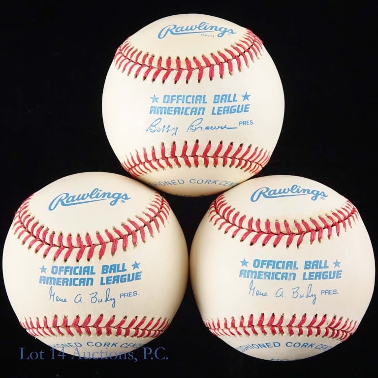 Doerr, Ferrell, Sievers Signed Baseballs - 3