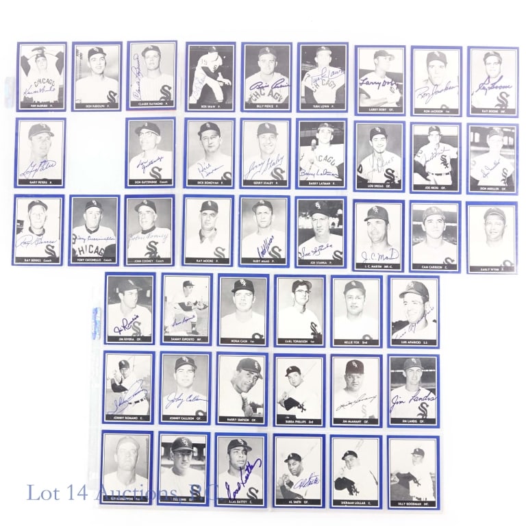 1981 TCMA 1959 Chicago White Sox Signed Part Set: *** Per consigner, all autographs obtained in person. No COA. *** Partial Set (44/45 cards) of the 1981 The Card Memorabilia Associates (TCMA) 1959 Go Go White Sox trading cards. Al Lopez card is miss