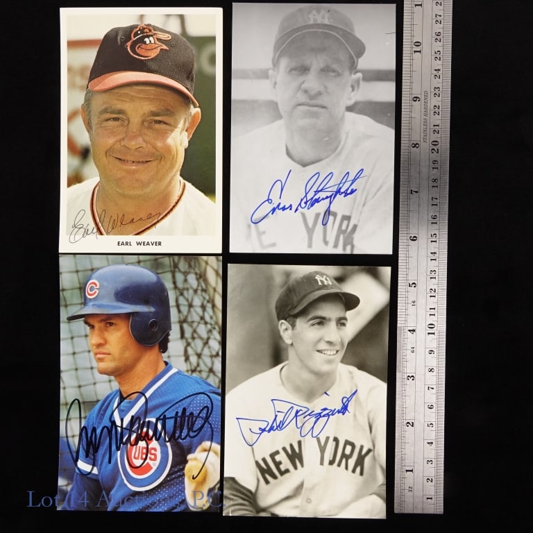 Baseball HOF Signed Postcards (12) - 2