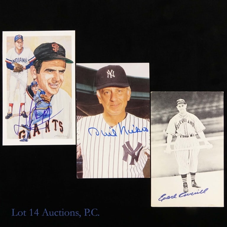Baseball HOF Signed Postcards (12) - 4