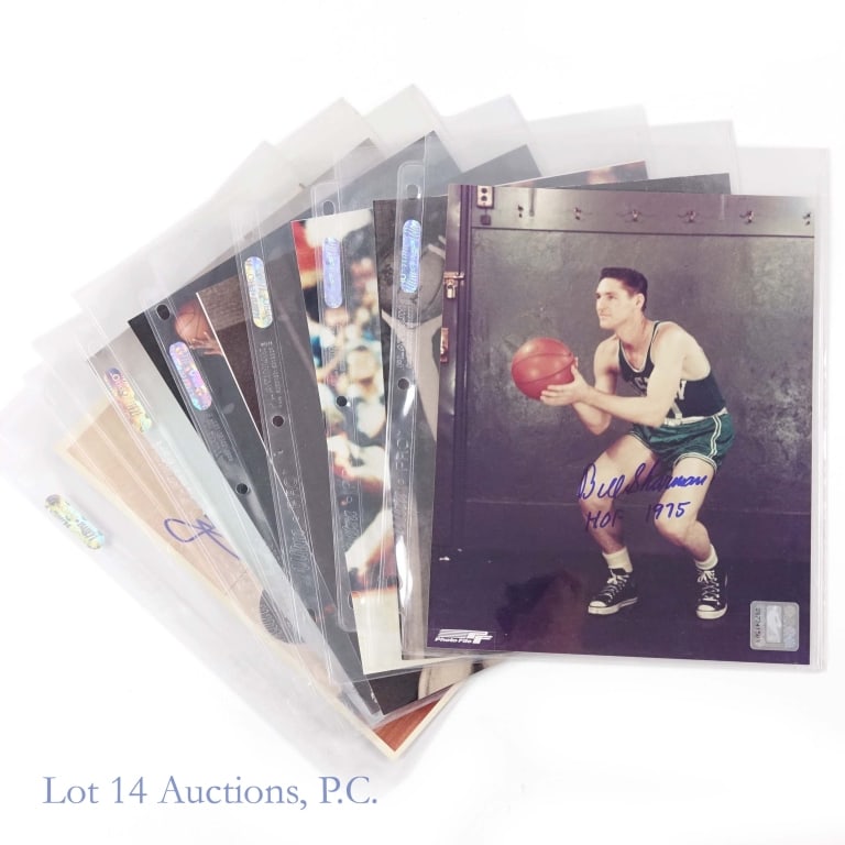 Boston Celtics Autographed Photos (7): *** Per consigner, gathered in person, but no COAs *** Seven (7) autographed 8" x 10" photographs featuring members of the Boston Celtics: Nate Tiny Archibald *** Bob Cousy *** Sam Jones (inscribed "H