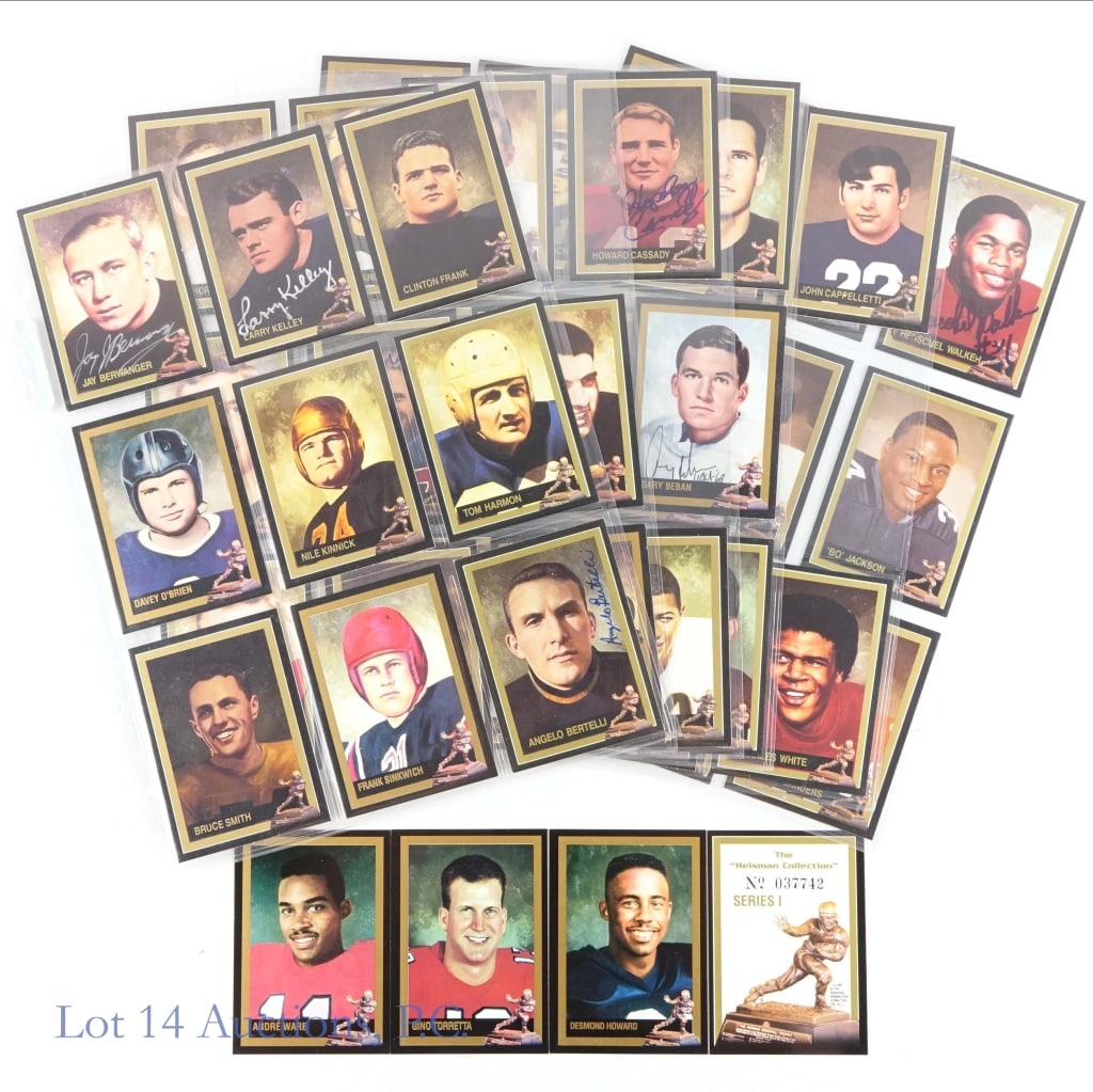 Partial Set Heisman Trophy Cards (20 Sigs): *** Per the consigner, these autographs were all gathered in person. There are no COAs. *** Partial set of the combined 1991 - 1993 College Classics Heisman Collection trading cards (Series I, II, and