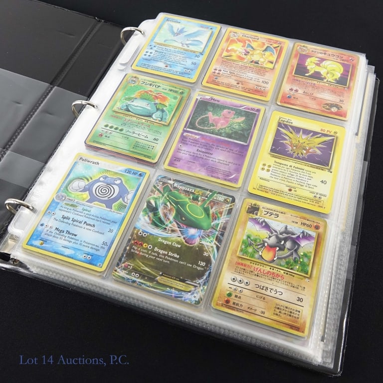 Pokemon Cards in Binder, RR, AR, S, Asian (350+): Pokemon Cards in Binder, RR, AR, S, Asian (350+). Rare, Double Rare, Shiny, Illustration Rare's, and other rarities in a binder of English & Asian Pokemon cards. All cards are in well maintained condi
