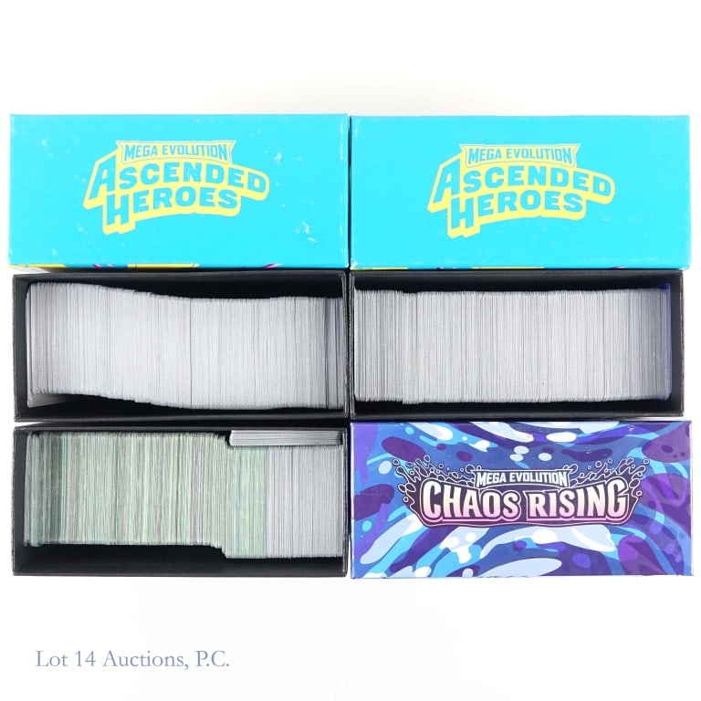 Pokemon Cards in Boxes & TCG Live (*1500): Pokemon Cards in Boxes & TCG Live (*1500). Estimated 1500 Pokemon cards in boxes, over 300 of which are TCG Live cards. Cards seem to be predominately common and uncommon. Items present as well mainta