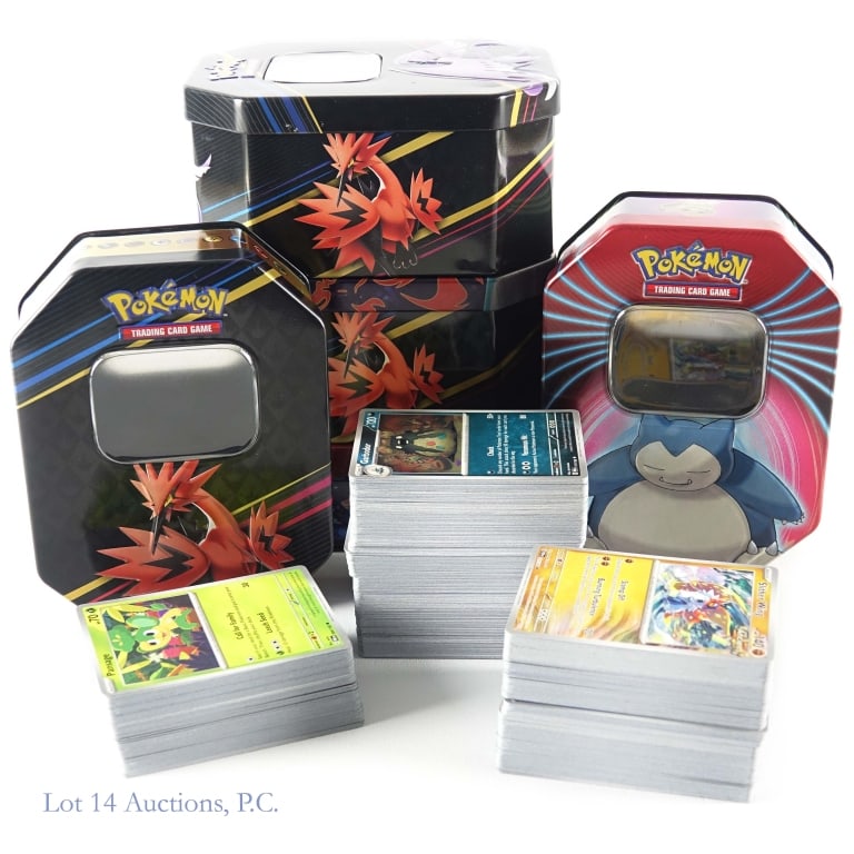 Pokemon TCG Opened Tins (5): Pokemon TCG Opened Tins (5). 5 Opened TCG tins, all containing common and uncommon Pokemon cards. All items are in well maintained condition. See photos for more details on condition and content. Ther