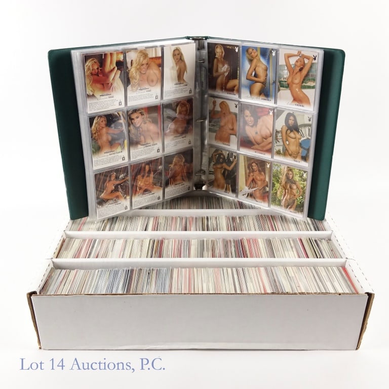 XXX ADULT ONLY Collector Cards Large Lot (~27lbs): XXX. ADULT ONLY. MATURE CONTENT. NUDITY. Five row box and a binder with various loose adult themed cards - Playboy, Jenny McCarthy, Pam Anderson, Pinup Art, Marilyn Monroe, Adult Fantasy.