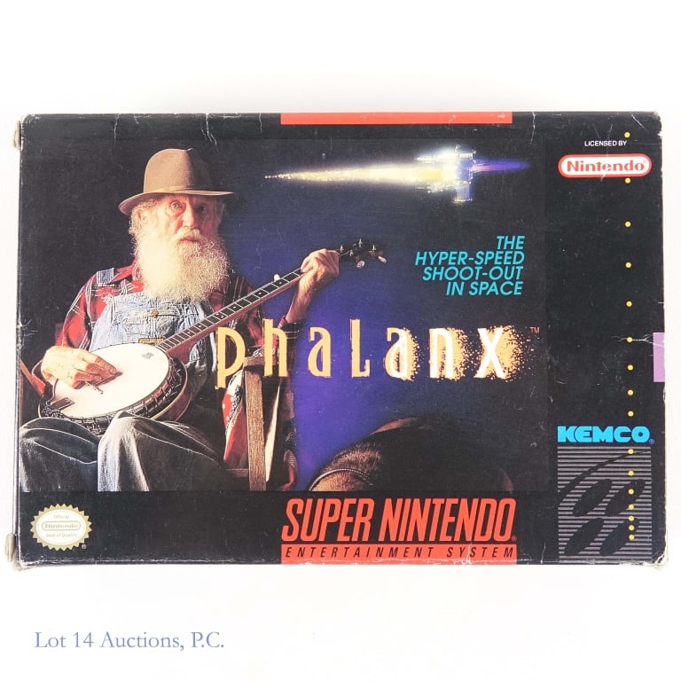 Super Nintendo SNES Phalanx Game CIB: Super Nintendo Entertainment System SNES Phalanx game in original box with manual.