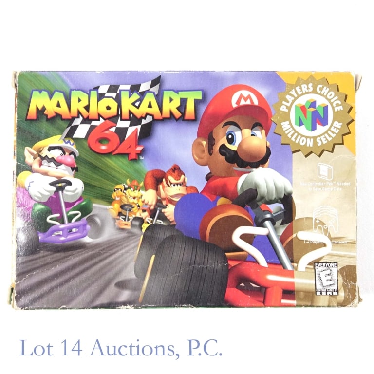 Nintendo 64 N64 Mario Kart 64 Game CIB: Nintendo 64 N64 Mario Kart 64 game in original box with manual. Box is Players Choice, but cartridge is not.