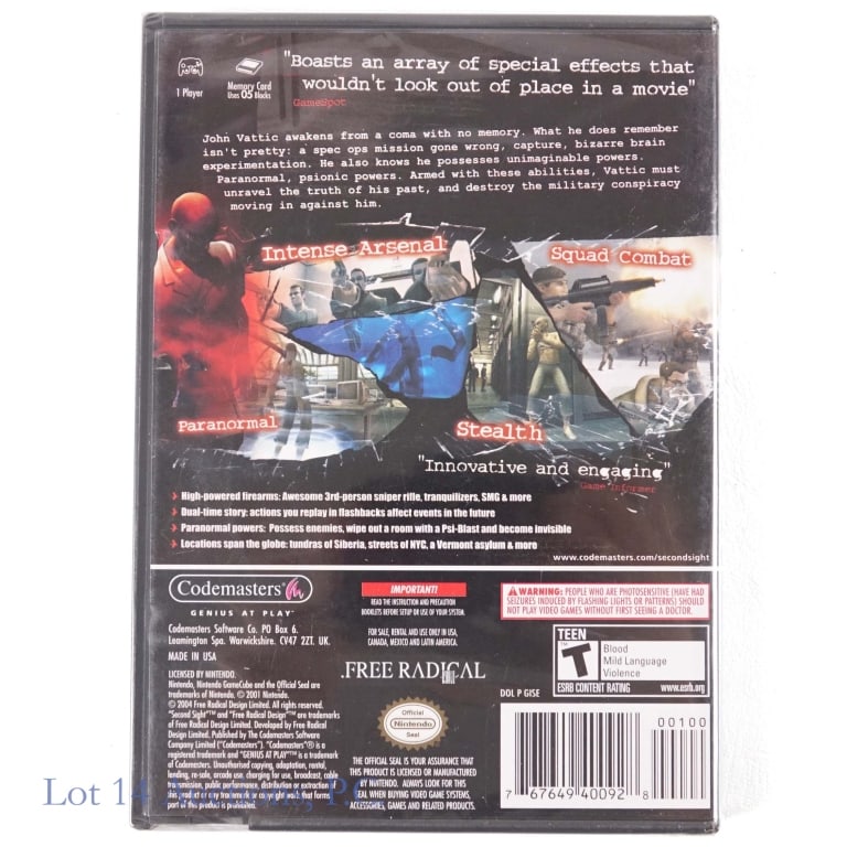 Factory Sealed Nintendo GameCube Second Sight - 2