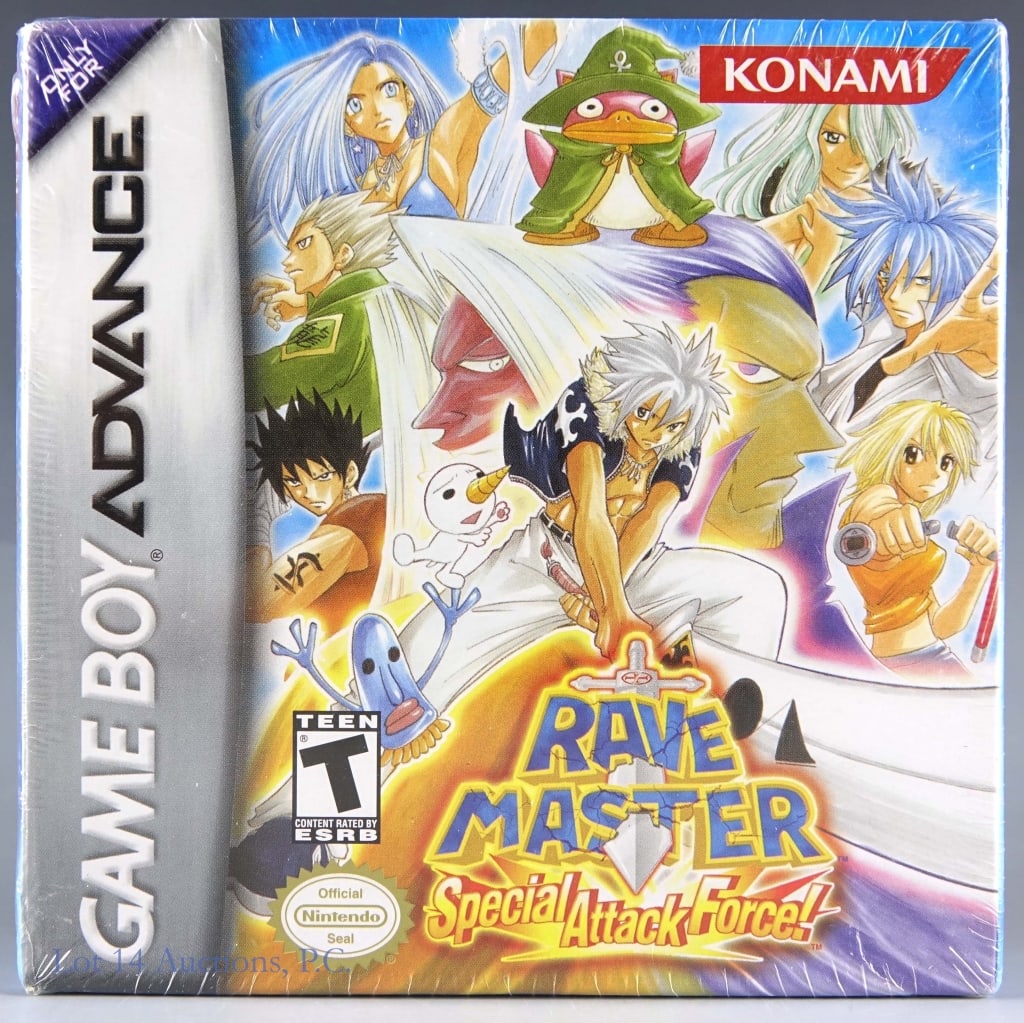 Factory Sealed Rave Master Game Boy Advance Game: Factory sealed Rave Master Special Attack Force! game for Nintendo Game Boy Advance. Small tear in plastic and dent on the box on the top left corner.