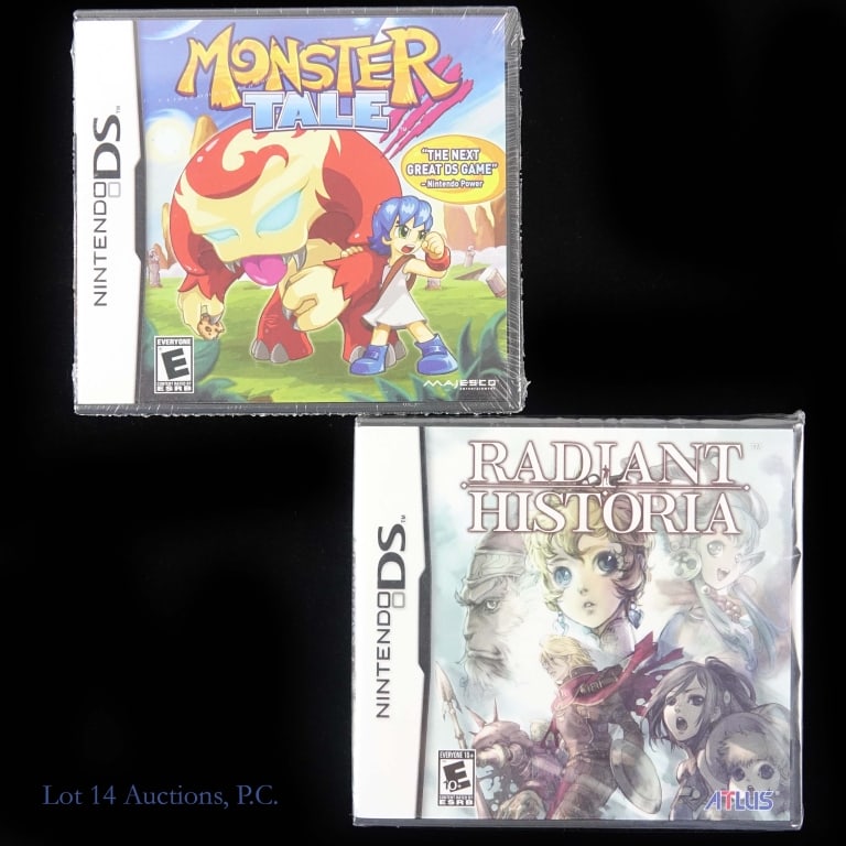 Factory Sealed Nintendo DS RPG Games (2): Two (2) factory sealed Nintendo DS RPG games - Radiant Historia and Monster Tale.