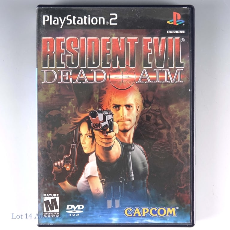 Resident Evil Dead Aim Game For PlayStation 2 CIB: Resident Evil Dead Aim game for Sony PlayStation 2 in original case with manual.