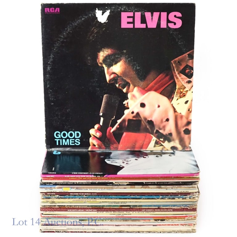 Vinyl Records, Elvis Presley, 12" (*35): Vinyl Records, Elvis Presley, 12" (*35). Collection of an estimated 35 vinyl record releases featuring Elvis. Items include: TV Special LPM-4088; In Demand PL42003; Having Fun on Stage AFM-0818; The E