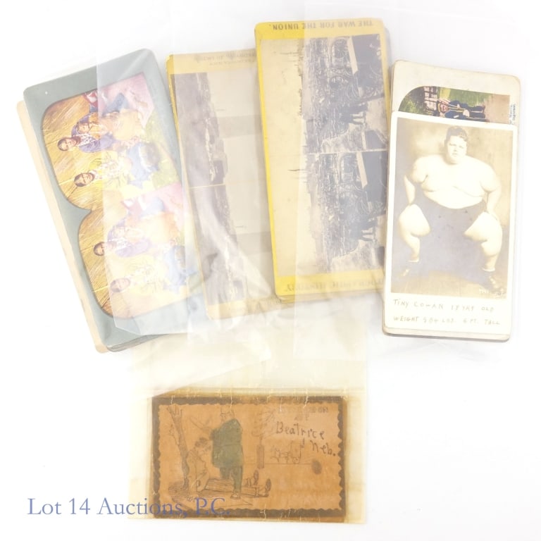 Stereoview Cards, Photography, Leather Postcards (1 of 8)