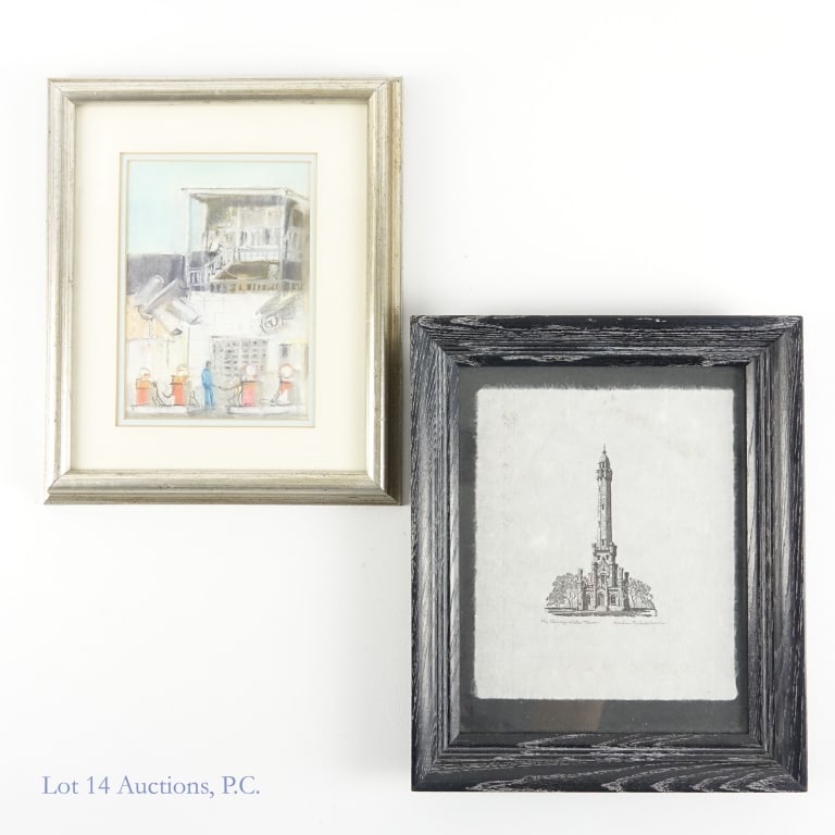 Two Small Chicago Art Prints (Jacobs, Scheffler) (1 of 7)