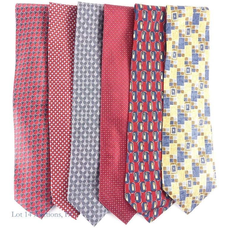 Perry Ellis Portfolio Neckties (6): Perry Ellis Portfolio Neckties (6). Collection of eight (6) Perry Ellis Portfolio neckties. Items appear well maintained. See photos for more details on condition and content. There may be wear and