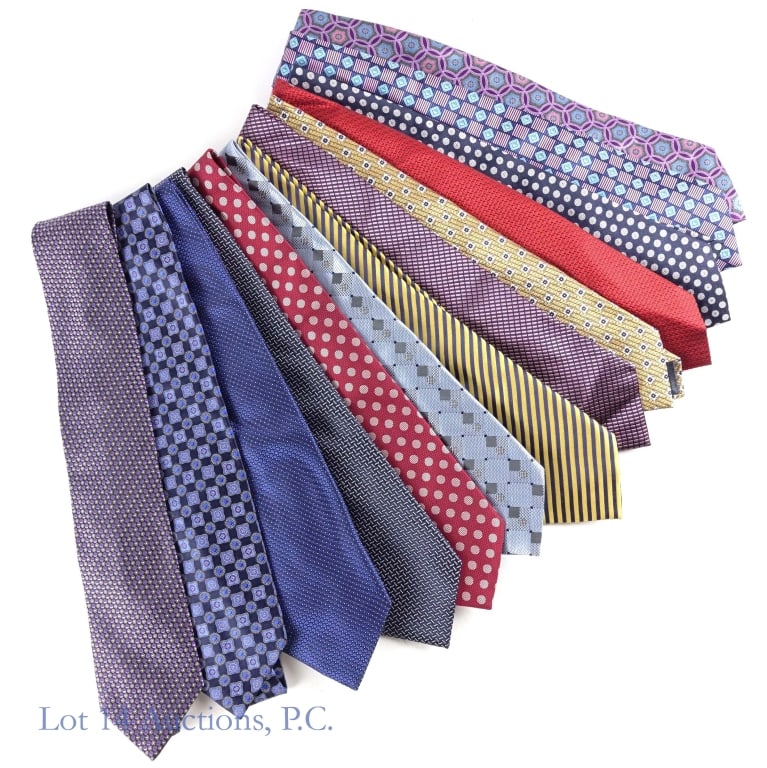 Neckties, Ermenegildo Zegna (13): Neckties, Ermenegildo Zegna (13). Collection of thirteen (13) neckties from Ermenegildo Zegna. Items present as well maintained. See photos for more details on condition and content. There may be