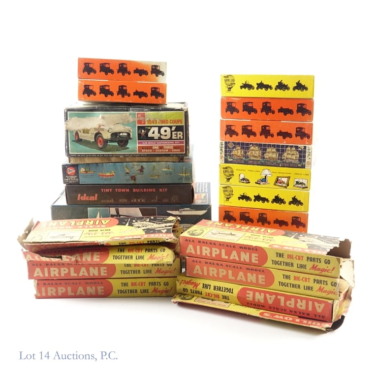 Asst. Plane, Boat & Car Models, Many NIB (20): Asst. Plane, Boat & Car Models, Many NIB (20). Collection of 20 boat, plane and car models, most are New In Box. Some models included: Monogram PB 183.200 Voyager; Revell Highway Pioneers Series 1 & 2