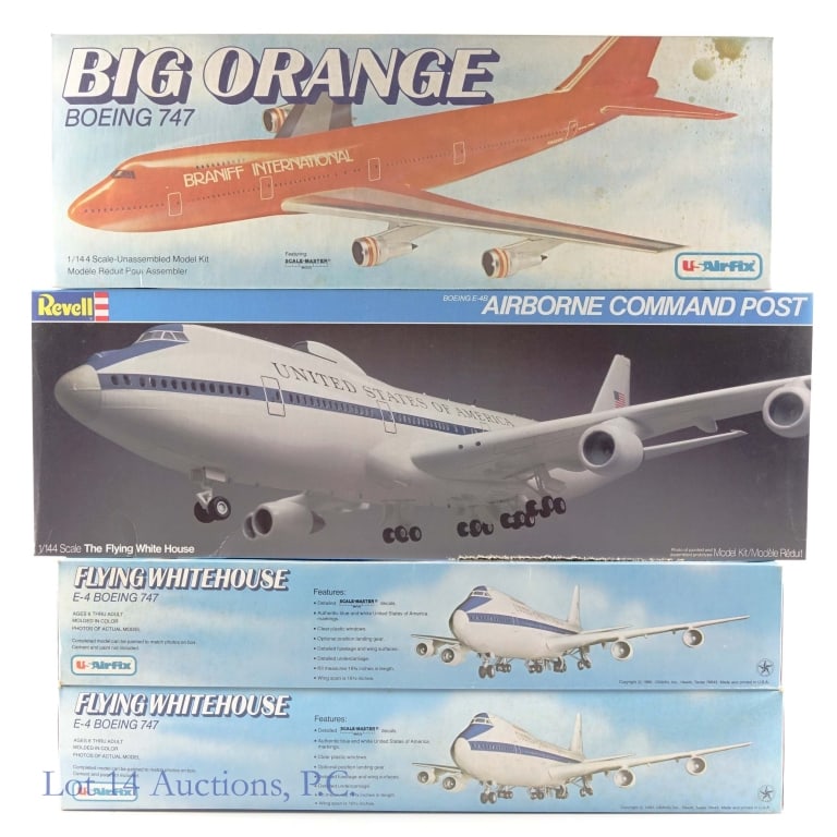 Flying White House Model Plane Kits & Other (4): Flying White House Model Plane Kits & Other (4). 2 USAirFix Flying White House Model Kits, 1 Revell Airborne Command Post Model Kit, & 1 USAirFix Big Orange Model Kit. Boxes appear NOS upon inspection