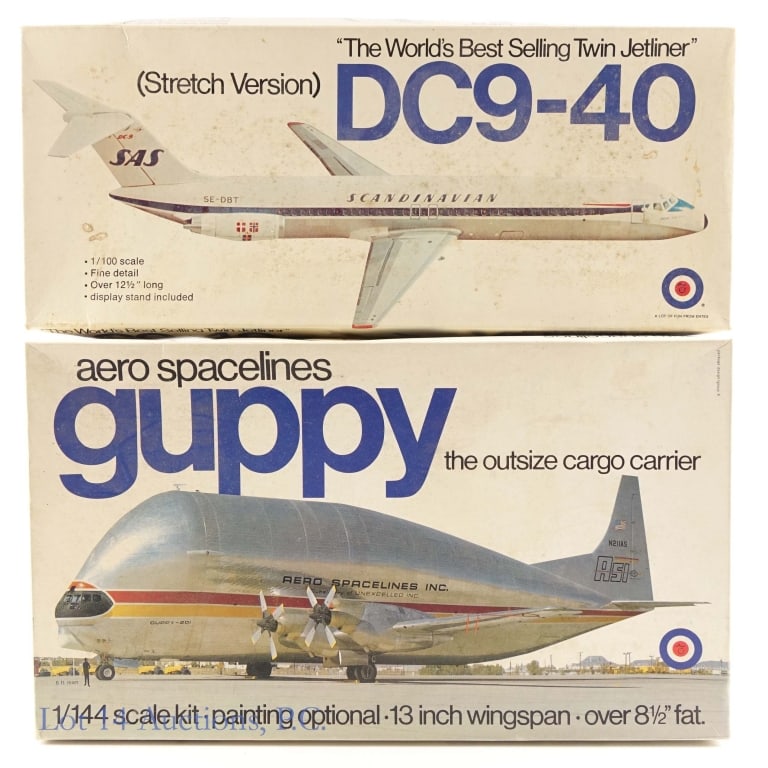 Entex DC9-40 & Guppy Model Plane Kits (1 of 5)