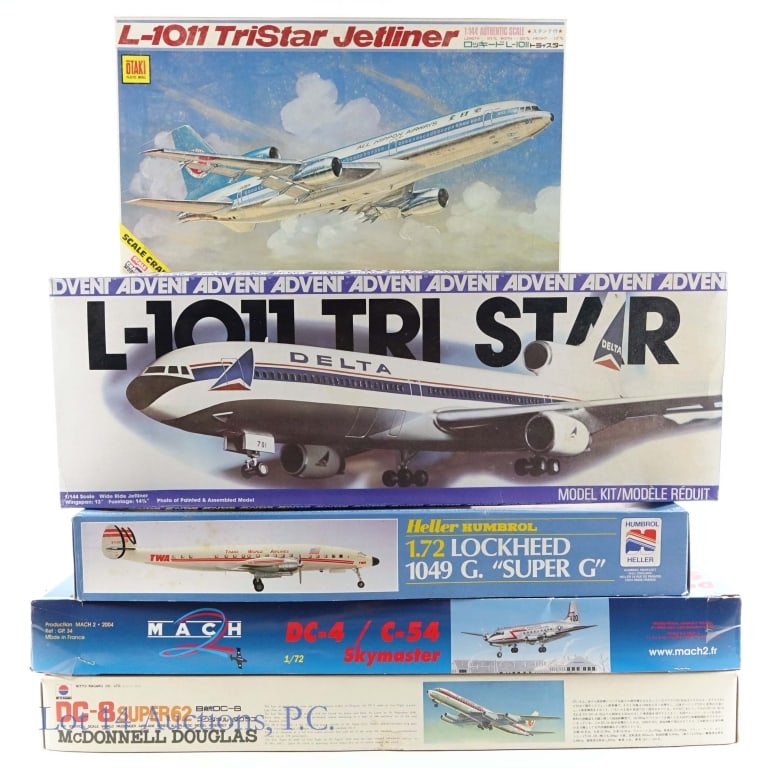 Big Model Plane Kits of L-1011, DC-4/8, & Super G (1 of 5)