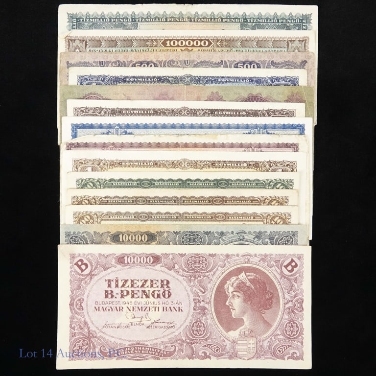 1930 - 1946 Hungary Various Banknotes (14) (1 of 5)