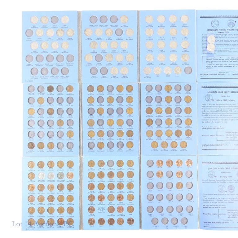 US Blue Whitman Penny & Nickel Coin Folders (3) (1 of 6)