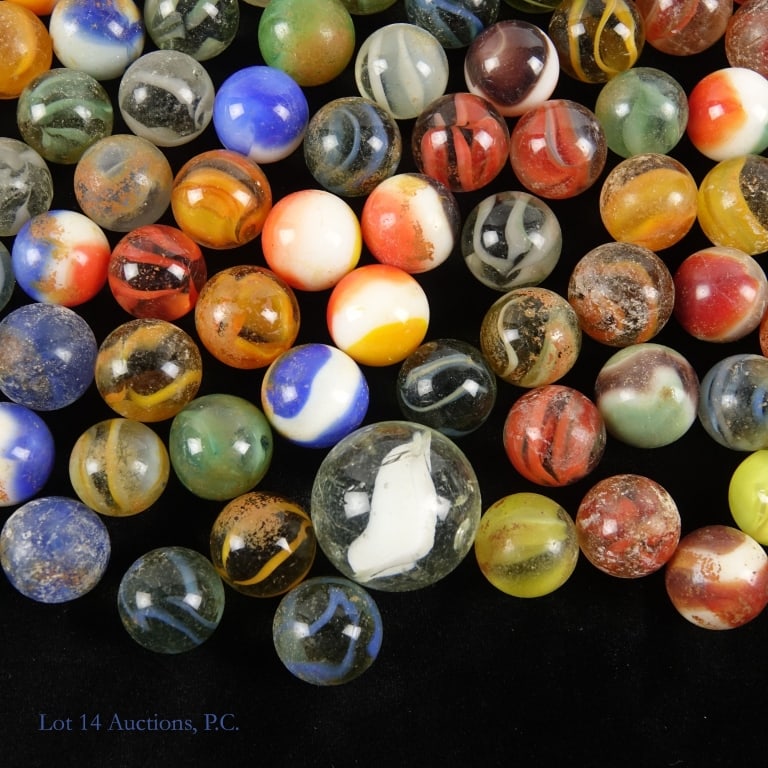 Vintage Marbles - Assorted - 2.46 Pounds - 2