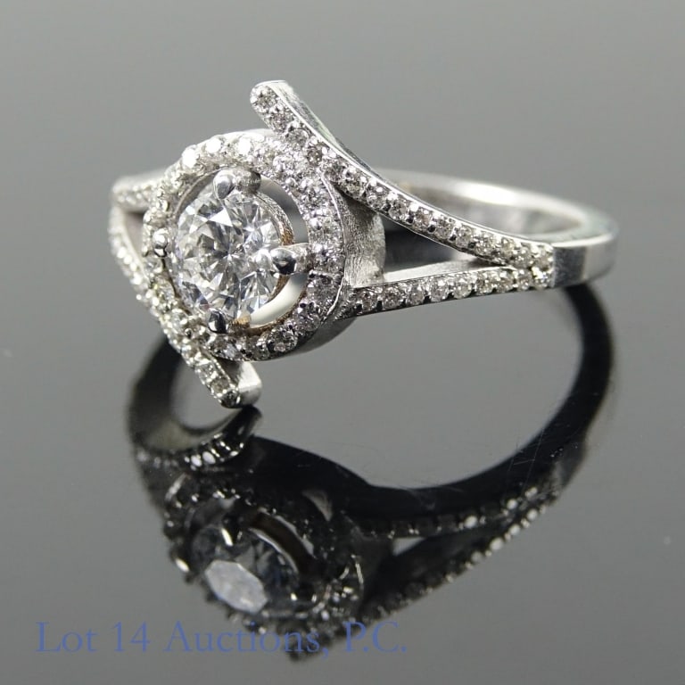 14k W Gold Diamond Ring - 2