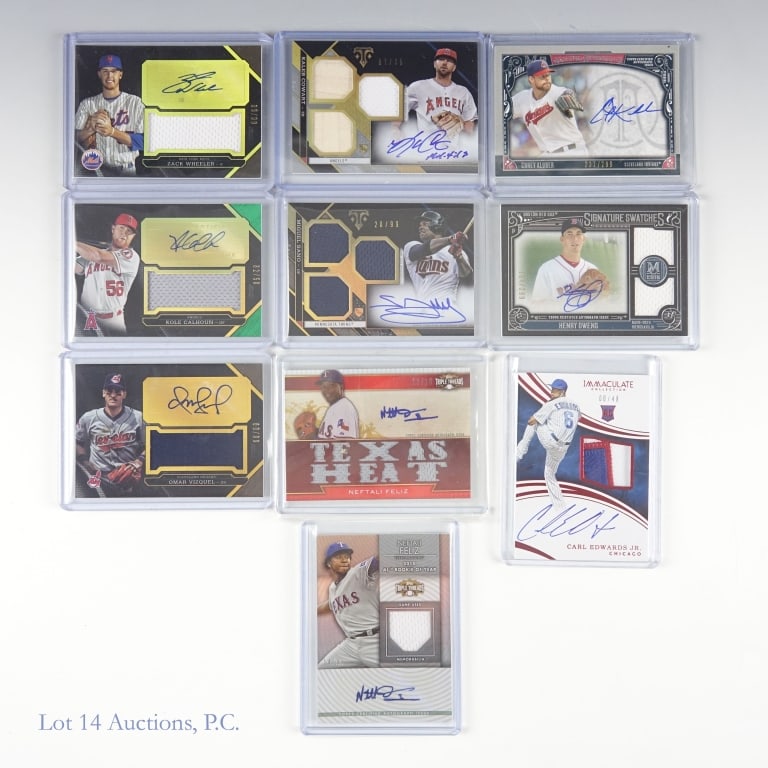 Signed Relic Baseball Cards (10) - 2