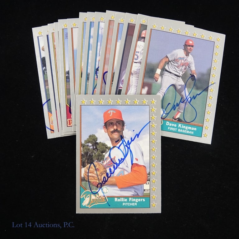 Sr. Pro Baseball Cards (15 Autographed): *** Per consigner, all of these cards were signed in the presence. *** Fifteen (15) cards from the 1990 Pacific Trading Co. Senior Professional Baseball Association card set: #13 Milt Wilcox ** #19