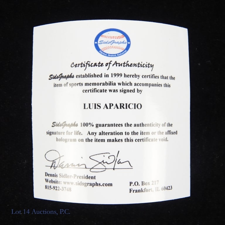 Luis Aparicio Signed Bat With COA - 6