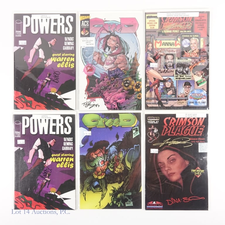 Signed Comics, Bendis, Perez, Adams etc. (15) - 2