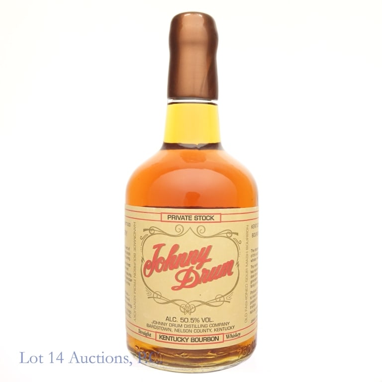 Johnny Drum Private Stock Bourbon Wax Top: Johnny Drum Private Stock Bourbon, wax top bottle, 750ml, 101 Proof.
