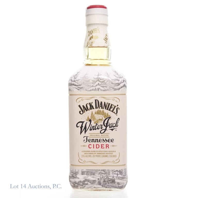 Jack Daniel's Winter Jack Tennessee Cider: Jack Daniel's Winter Jack Tennessee Cider, blend of whiskey and apple cider liqueur, 30 Proof, 750 ml.