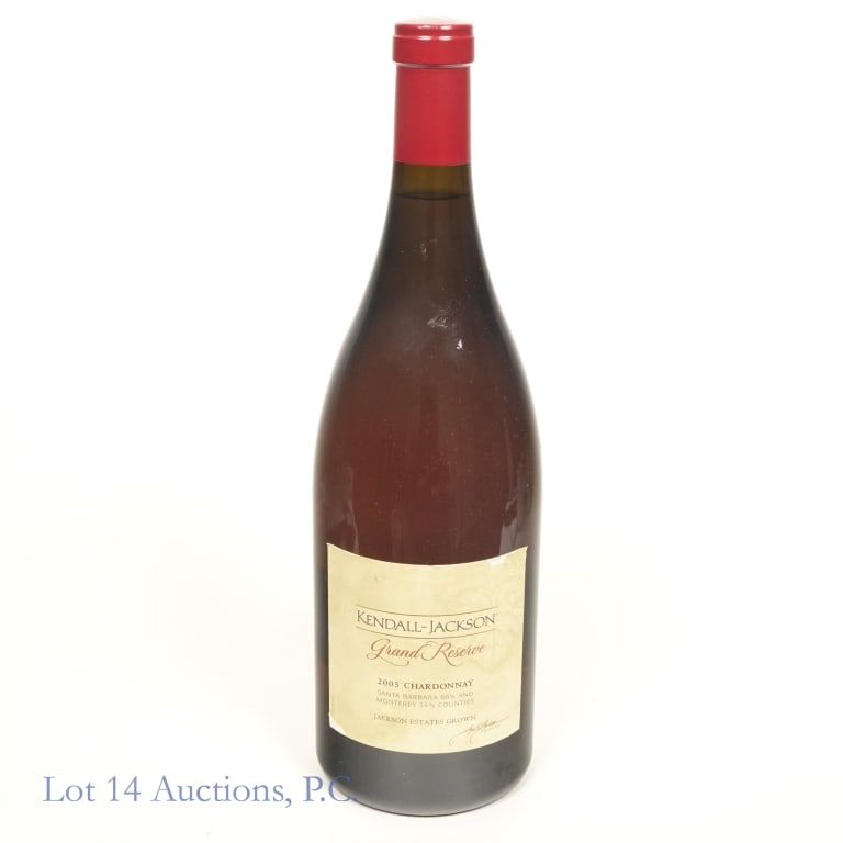 2005 Kendall Jackson Grand Reserve Chardonnay 3L: 2005 Kendall Jackson Grand Reserve Chardonnay, California. 13.5% ABV, 3 Liters double magnum. Minor peeling on labels along the edges.