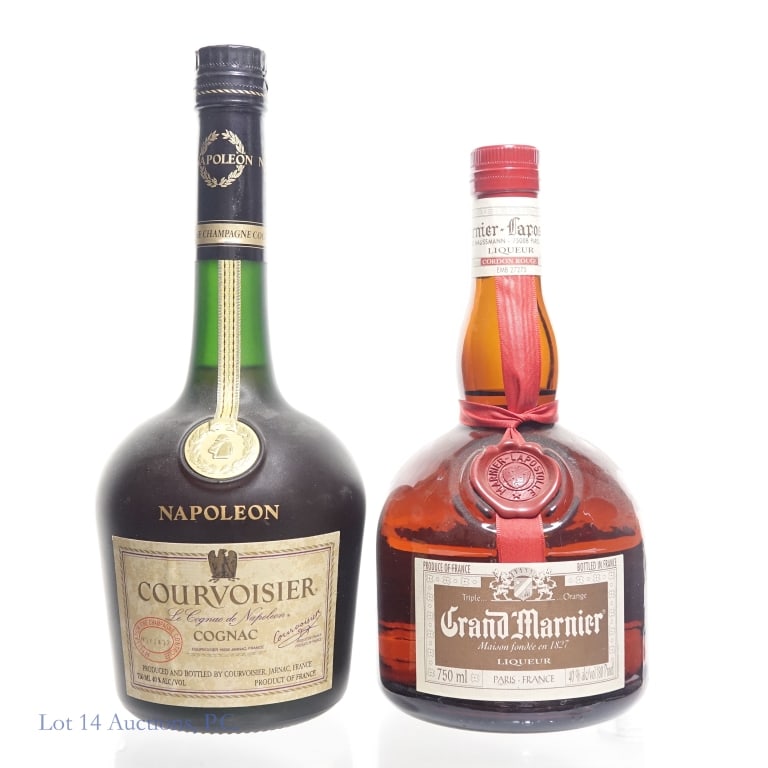 70s/80s Courvoisier Napoleon Cognac, Grand Marnier (1 of 3)