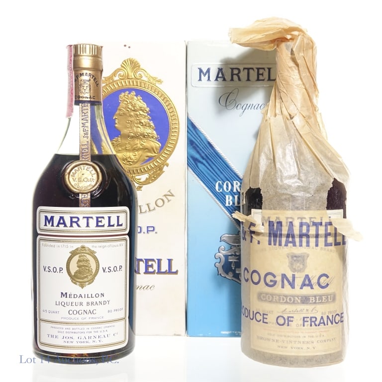 Vintage Martell Cognac Pair (VSOP, Cordon Bleu), 2 (1 of 4)