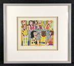 James Rizzi, Tea Party, cut-out lithograph, 1990