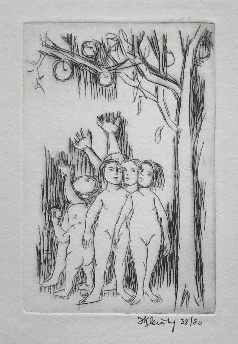 Frank Kleinholz original etching, 1967 (1 of 3)