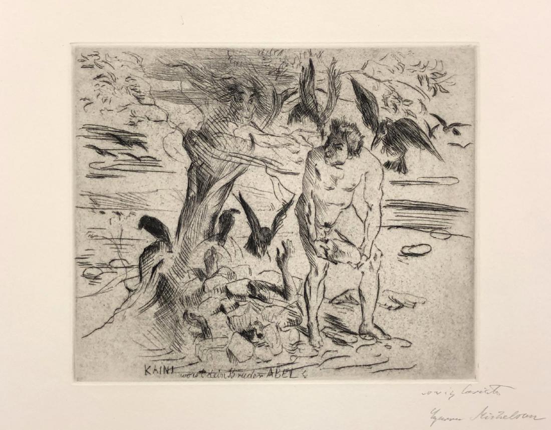 Lovis Corinth original pencil signed drypoint, 1911 (1 of 6)