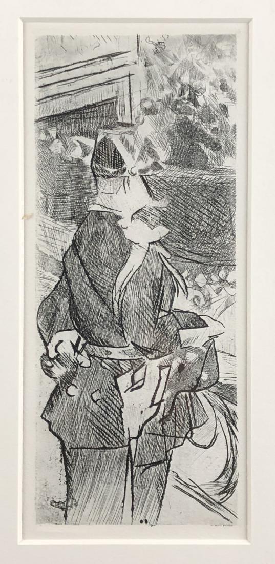 Jacques Villon original etching, ca.1965 (1 of 3)