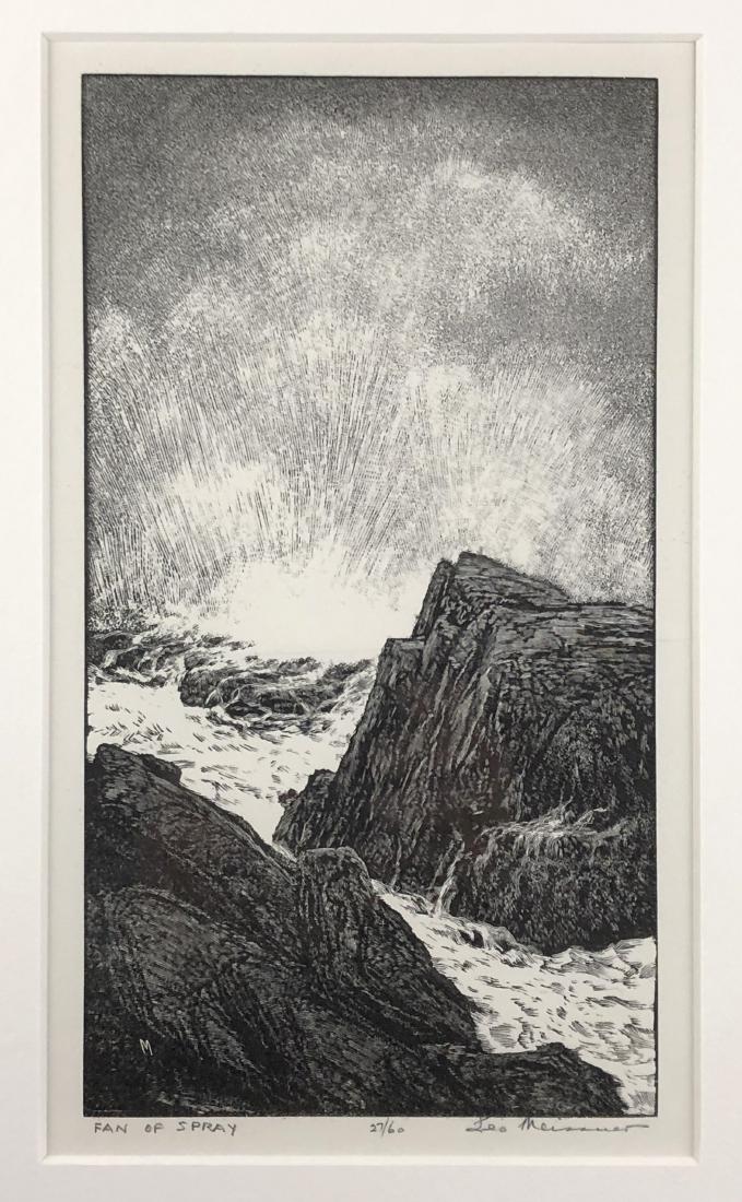 Leo Meissner original pencil signed wood engraving, (1 of 5)