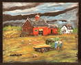 Bill Paxton small oil on board, Maine Farm, 1941