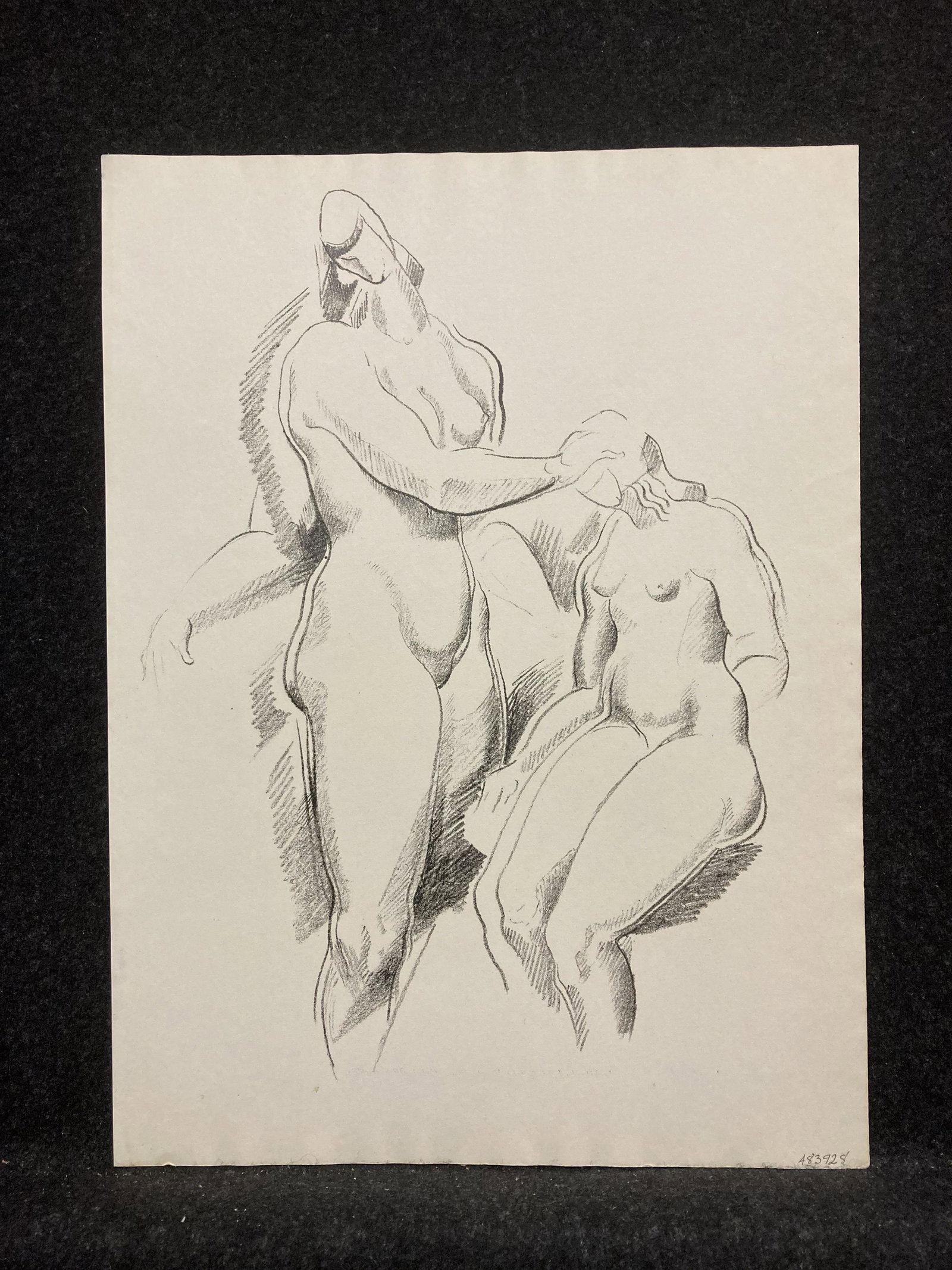 Artist: Alexander Archipenko (Russian, 1887-1964): Artist: Alexander Archipenko (Russian, 1887-1964) Title: Figurliche Komposition Year: 1920 Medium: lithograph Image Size: 12 X 8.7 inches Sheet Size: 13.7 X 10.1 inches Catalog ref