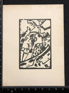 Wassily Kandinsky: Artist: Kandinsky Title: Improvisation 7 Year: 1975 Medium: relief print Image Size: 7.5 X 4.9 inches Sheet Size: 12.2 X 9.3 inches Description: Published in the special edition of the art review XXe