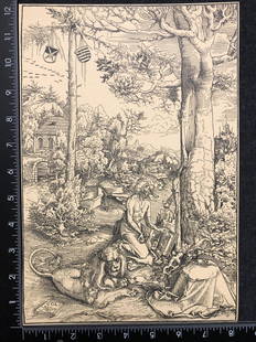 Lucas Cranach (after): Artist: Lucas Cranach (German, 1472-1553) Title: St. Jerome Year: ca. 1890-1900 Medium: wood engraving Image Size: 12.1 X 8.2 inches Sheet Size: 12.2 X 8.3 inches Description: Late 19th - earkly 20th