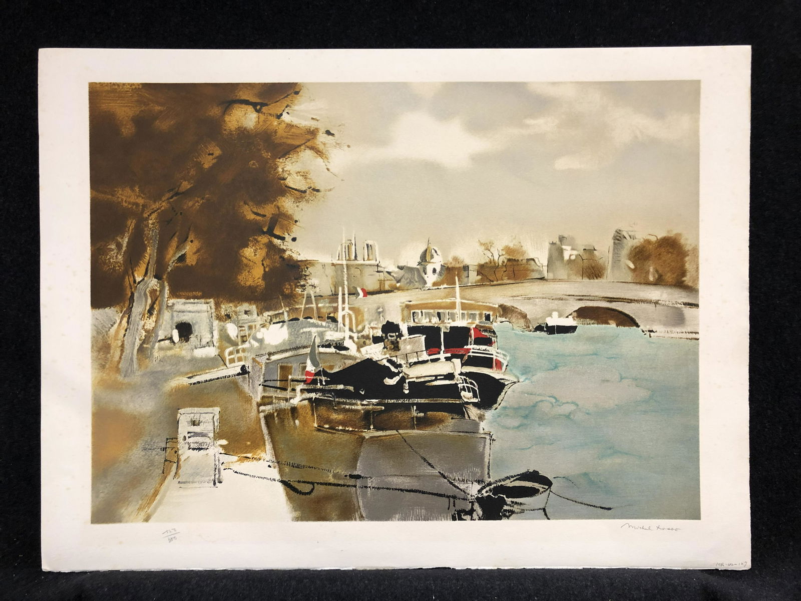 Artist:  Rodde Michel (French, 1913-2009)  Title:  Quais de La Seine  Year:  1990  Medium: (1 of 5)