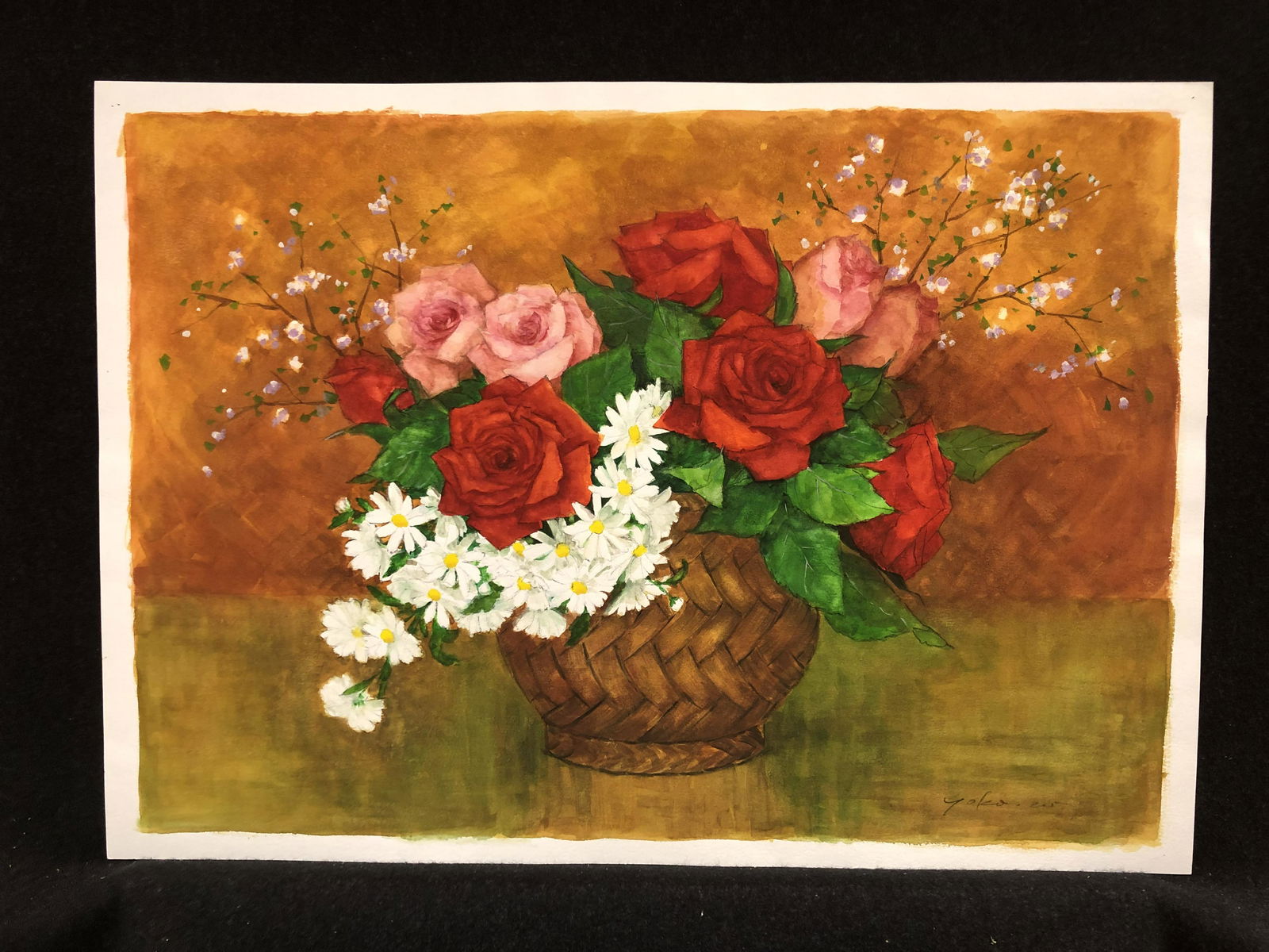 Artist:  Watanabe Yoko (Japanese)  Title:  Roses II  Year:  1985  Medium:  Original Watercolor (1 of 5)